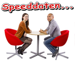 Twee singles tijdens het speeddaten